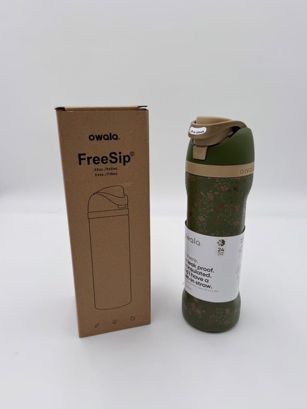 Owala Limited Edition Wallflower Insulated Bottle with Built-In Straw